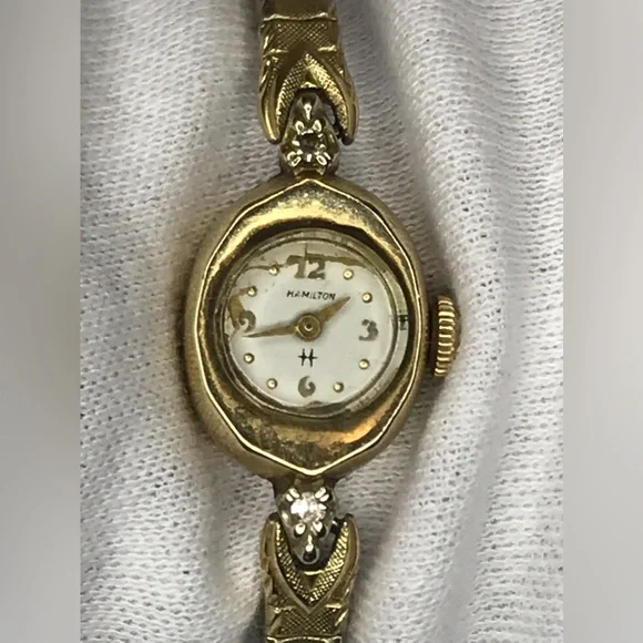 Hamilton | Accessories | Antique Kt Gold Diamond Ladies 
